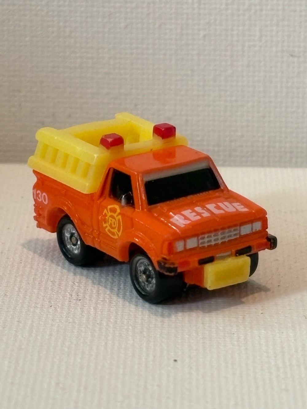 Micro Machines Galoob Datsun Fire Rescue Truck FD #3 130 cake topper Vintage Toy